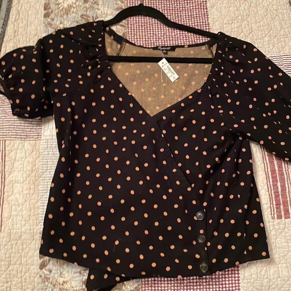 Madewell polka dot corduroy top